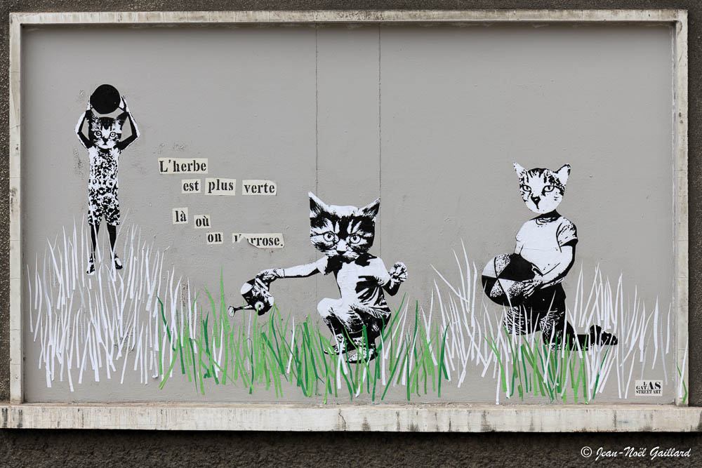 Las Gatas - Street art - Villeurbanne